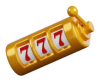 3D Gold Roulette with '777' Jackpot - Ultimate Symbol of Luck and Fortune