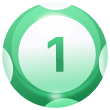 Win Go Lottery Ball - Green with Number 1