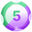 Win Go Lottery Ball - Green and Purple with Number 5