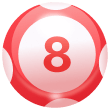 Win Go Lottery Ball - Red with Number 8