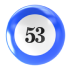 Blue Billiard Ball with Number 53 - Unique Pool Table Addition