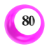 Pink Billiard Ball with Number 80 - Unique Twist on Classic Pool